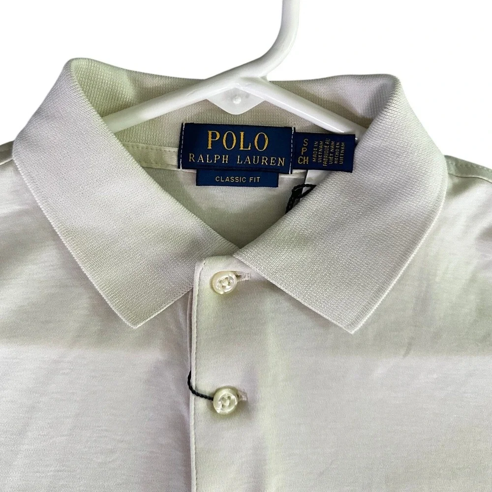 Polo Ralph Lauren Parchment Cream Classic Fit Polo Shirt Men's Small